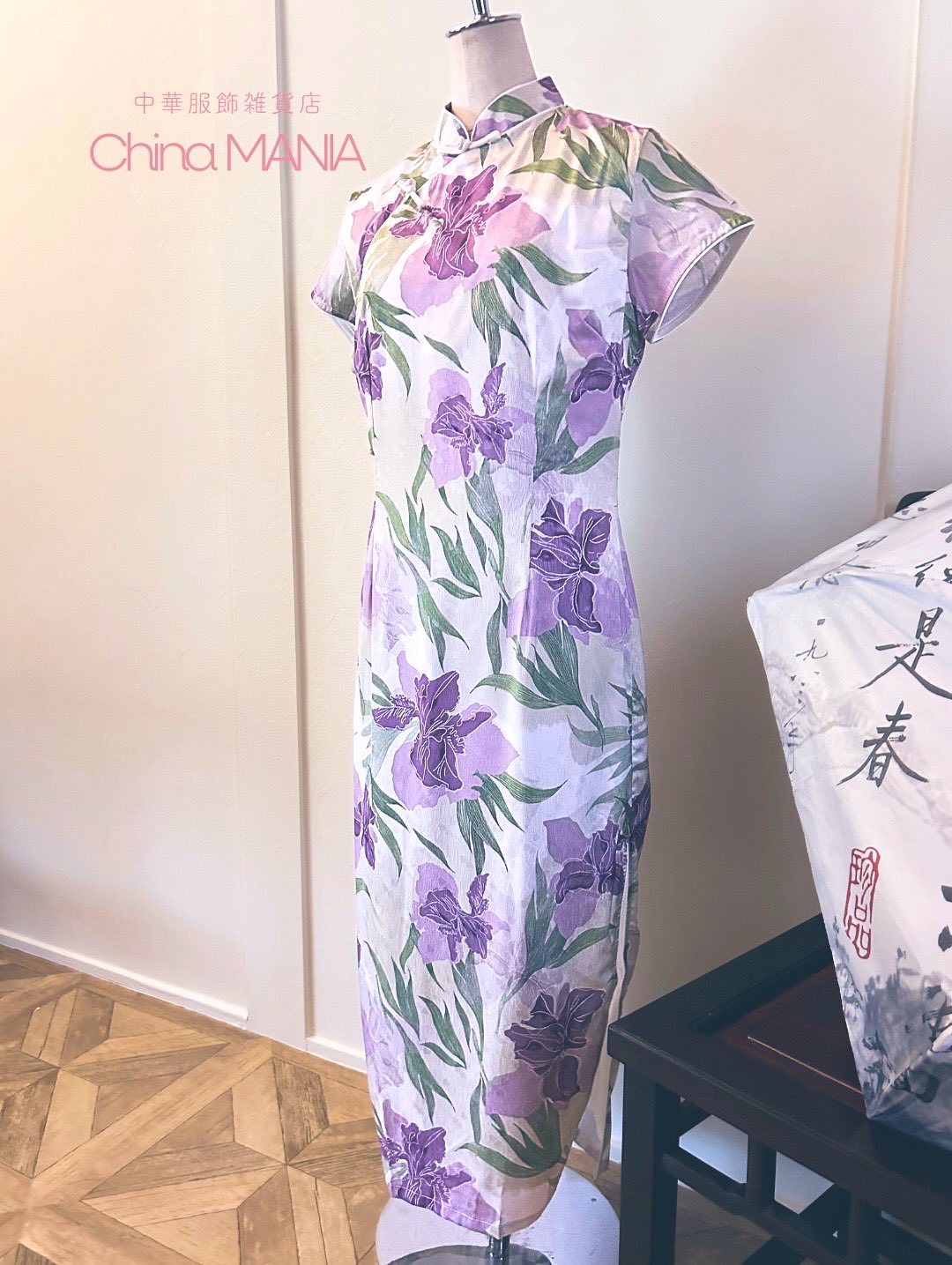 【旗袍】花柄 チャイナドレス