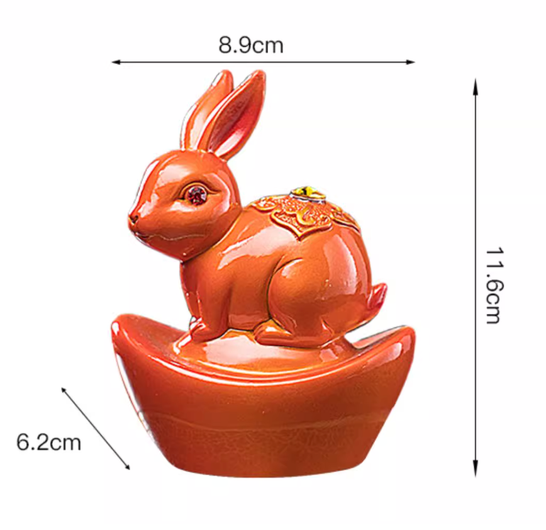 【中華文化】兎 伝統工芸品 お湯で色が変わる 変色茶寵(へんしょくちゃろう)