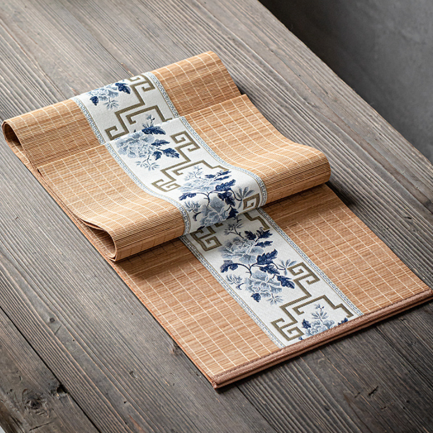 【推し活】中華刺繍の茶席竹マット