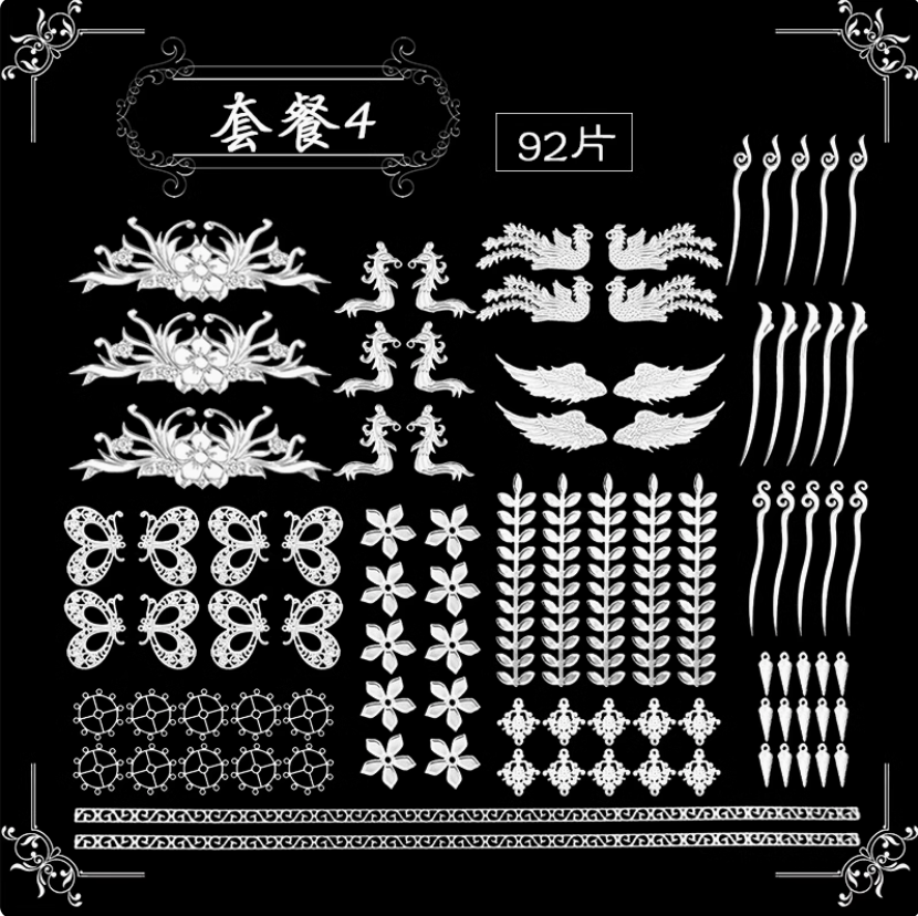 【推し活】ミニチュア DIYパーツ中華装飾セット