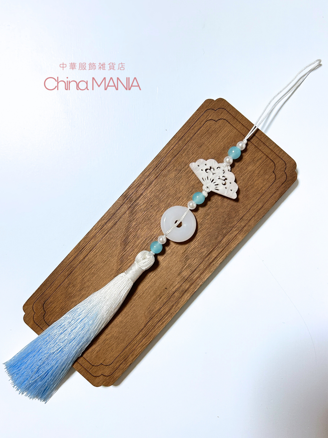 【推し活】中華ストラップ パステル×白色