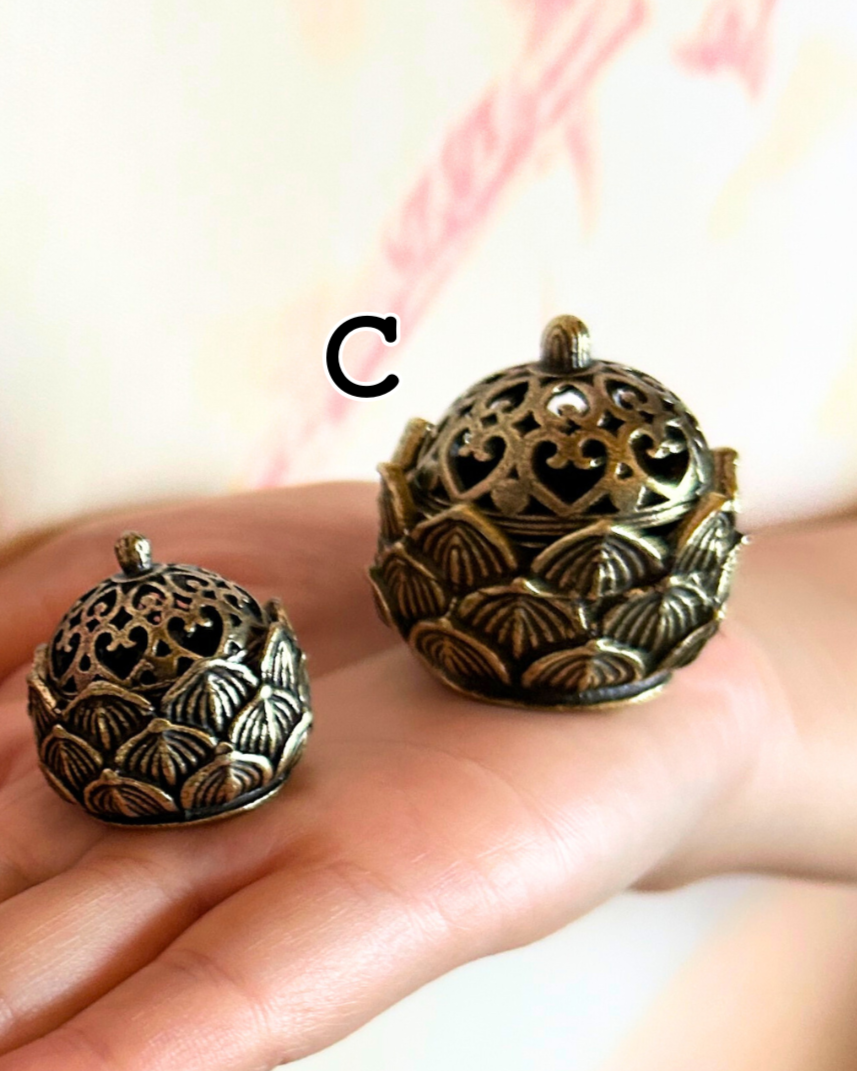 【中華文化】ミニチュア蓋付き香炉