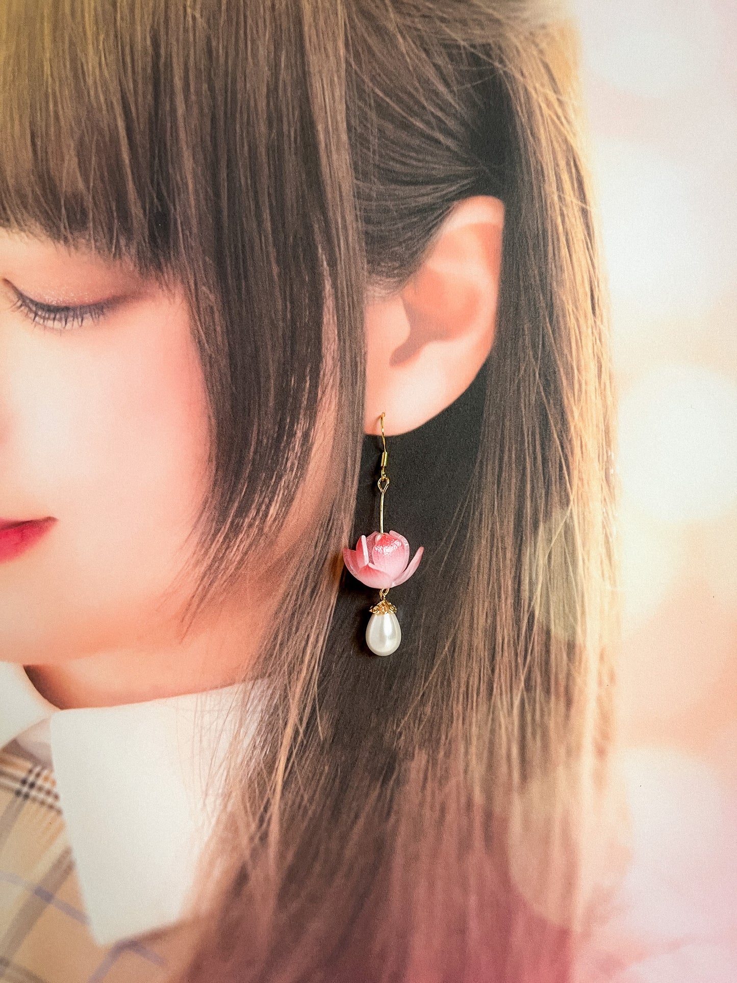 【ピアス/イヤリング】翠玉荷花/珠宮蓮華