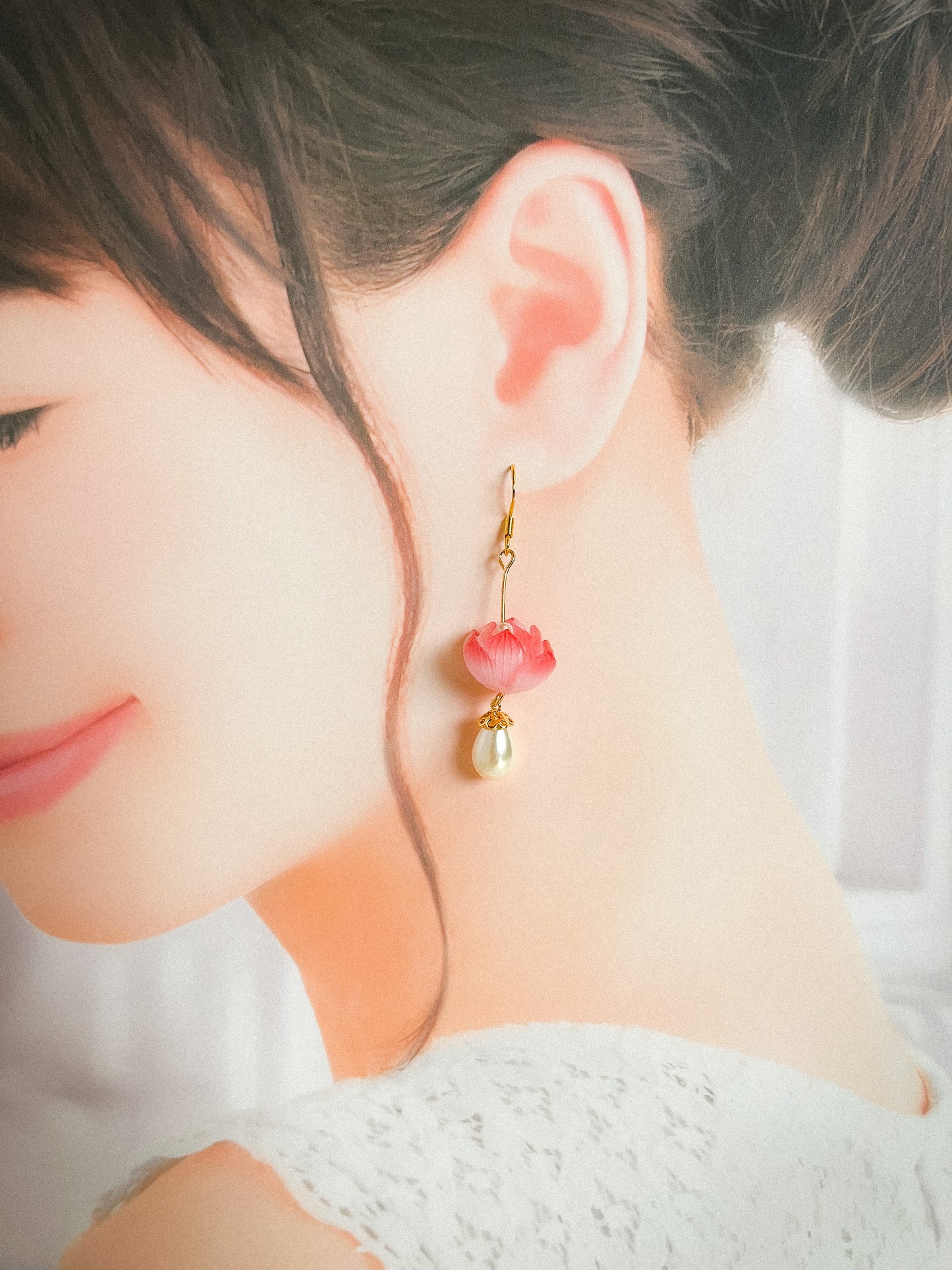 【ピアス/イヤリング】翠玉荷花/珠宮蓮華【全国送料無料・国内在庫】