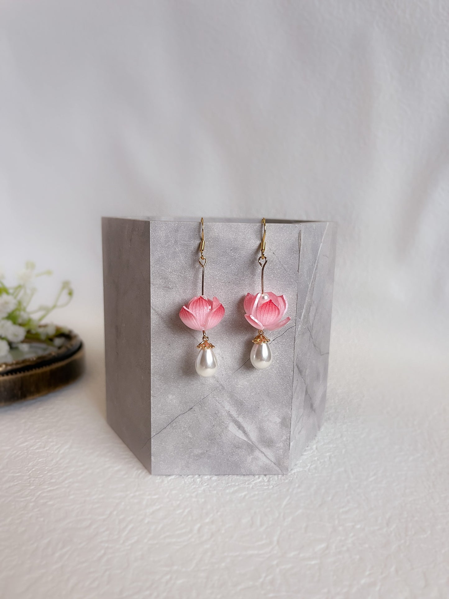 【ピアス/イヤリング】翠玉荷花/珠宮蓮華