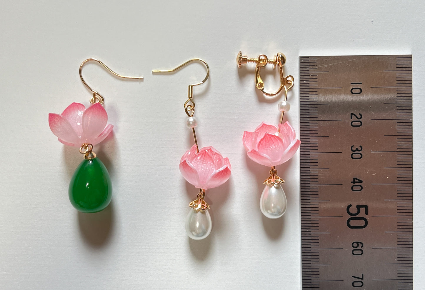 【ピアス/イヤリング】翠玉荷花/珠宮蓮華【全国送料無料・国内在庫】