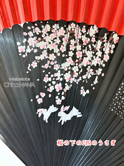8/29 20時から再販売【竹面印刷扇子】中華扇子【全国送料無料・国内在庫】