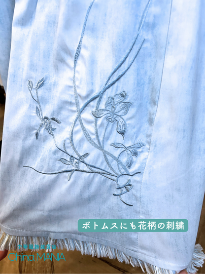 【セットアップ】蝶と白い小花柄【全国送料無料・国内在庫】