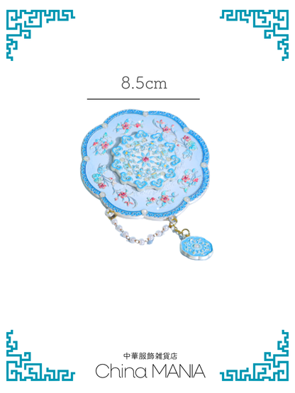 2/14(土)20:00-【手鏡】中華伝統柄　ケース付き