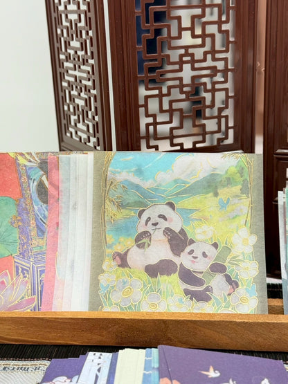 【文具】パンダ柄　マスキングテープ＆シールセット