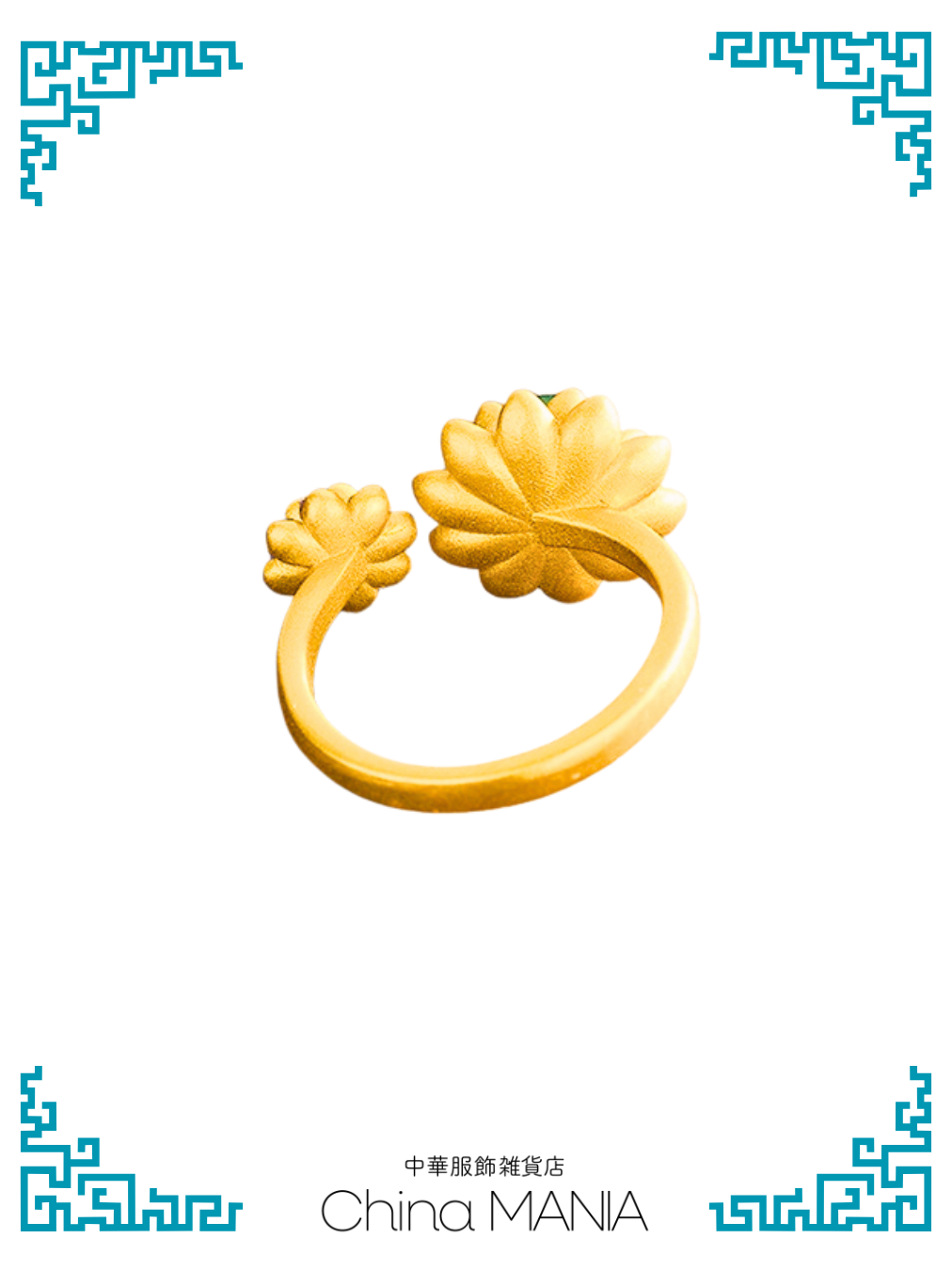 【指輪リング】 蓮の花×天然玉髄