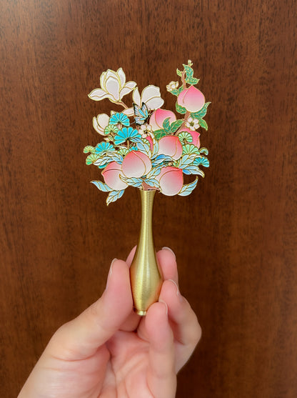 【しおり】飾れるしおりセット　花瓶付き ミニチュア