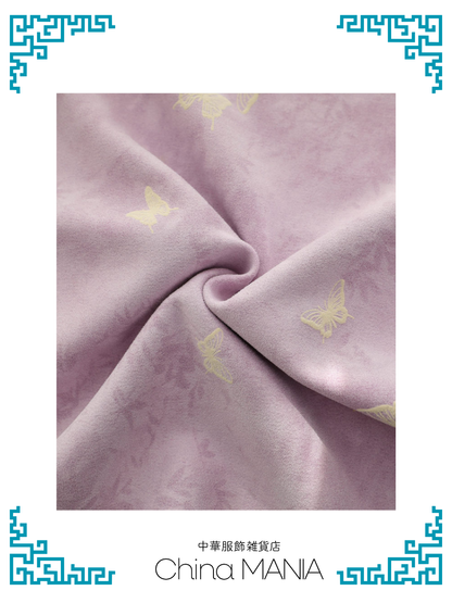 【旗袍】紫×金蝶【秋冬新作】