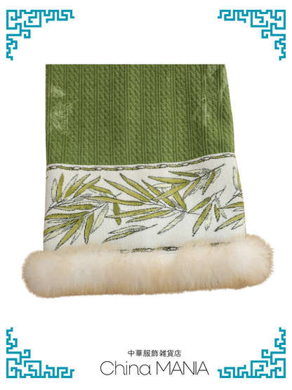 【旗袍】緑×笹【秋冬新作】