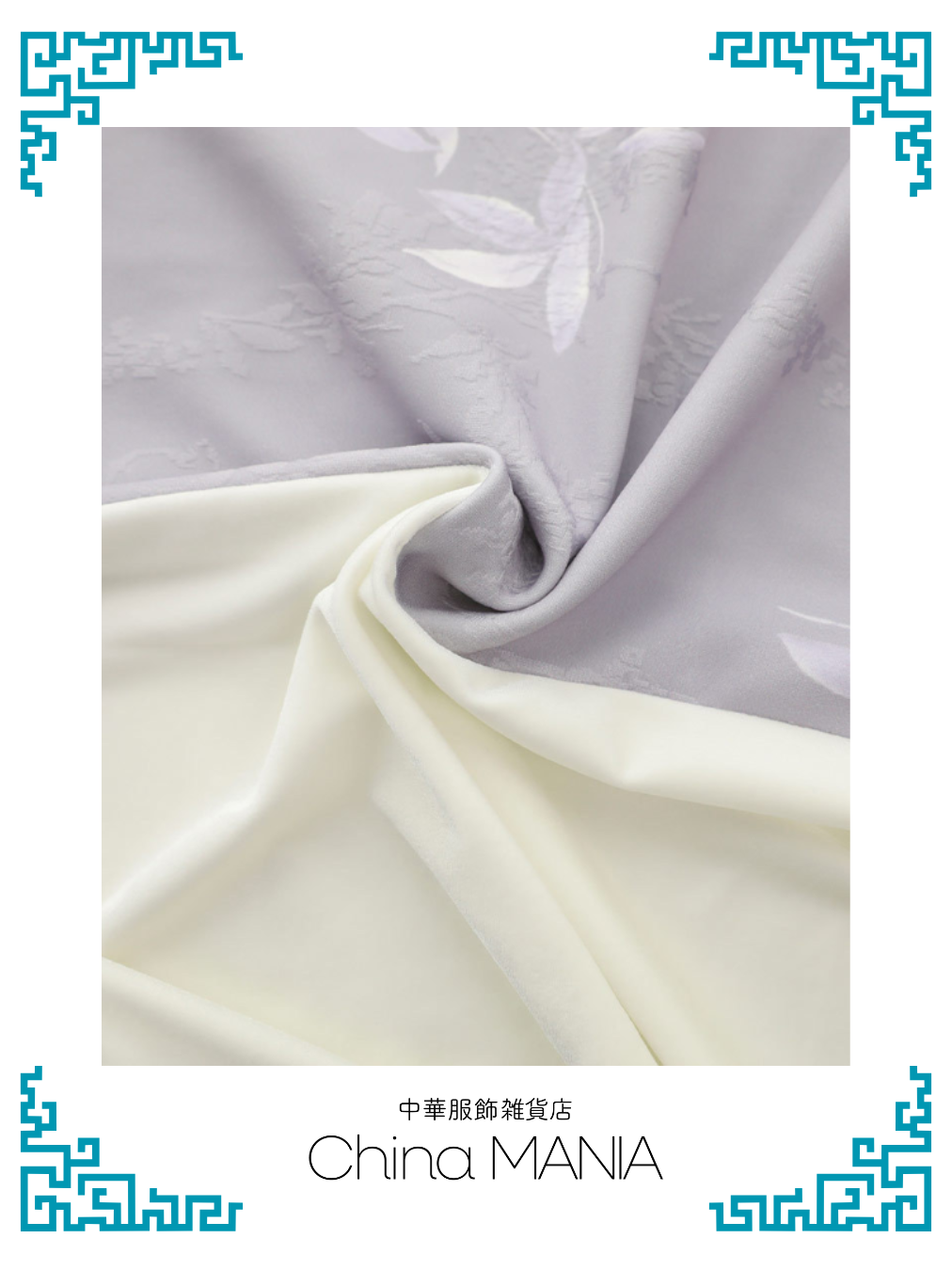 【旗袍ワンピ】紫×花×ワンピース【秋冬新作】