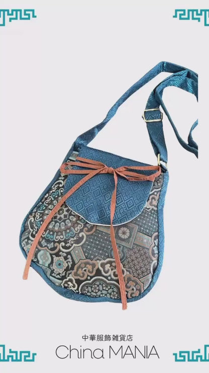 【鞄】ジャガード織　ショルダーバッグ